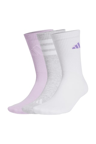 3 paires de chaussettes d’entraînement - Blanc, gris clair chiné et mauve