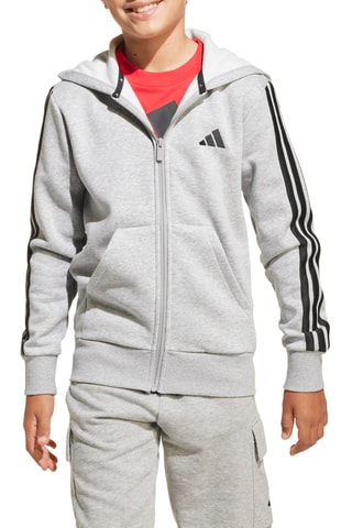 Sweat à capuche - Gris chiné et noir