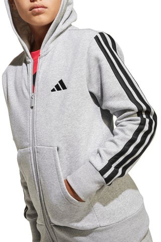 Sweat à capuche - Gris chiné et noir