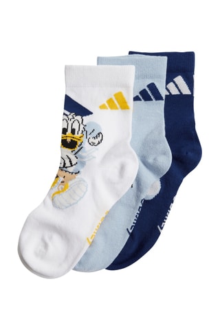 3 paires de chaussettes Mickey et Donald Disney - Blanc et bleu