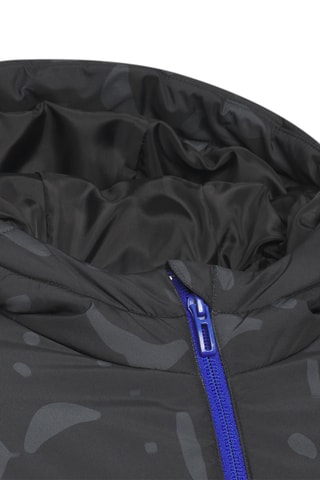 Doudoune à capuche Colorblocked - Noir et bleu