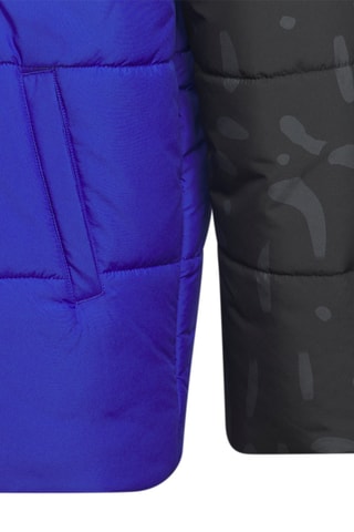 Doudoune à capuche Colorblocked - Noir et bleu