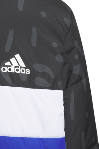 Doudoune à capuche Colorblocked - Noir et bleu