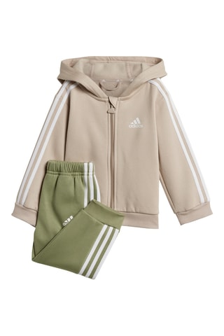 Sweat à capuche et pantalon - Marron clair et vert olive
