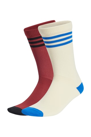 2 paires de chaussettes - Blanc et rouge brique