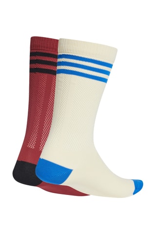 2 paires de chaussettes - Blanc et rouge brique