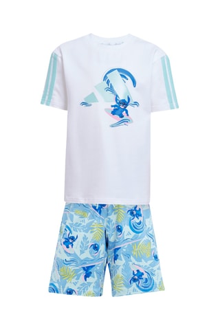 T-shirt et short Stitch Lilo et Stitch Disney - Blanc et bleu