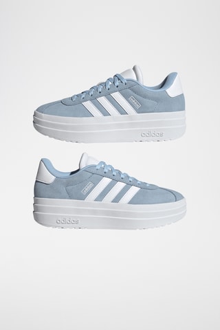 Baskets plateformes en cuir VL Court Bold - Gris clair