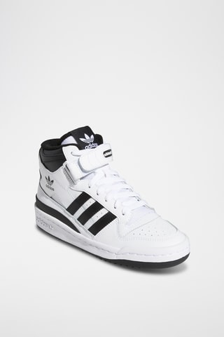 Chaussures de basketball en cuir Forum Mid - Blanc