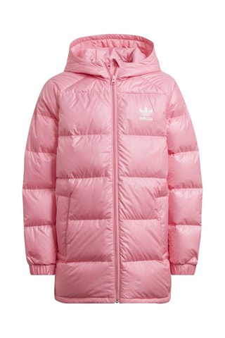 Doudoune longue à capuche - Rose