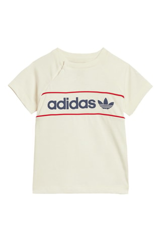 T-shirt et short Main Originals - Blanc et bleu marine