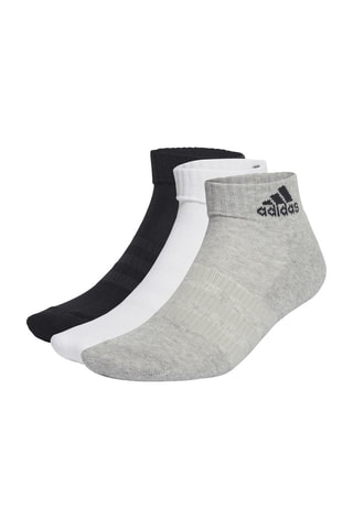 3 paires de socquettes Essentials - Gris clair chiné et blanc