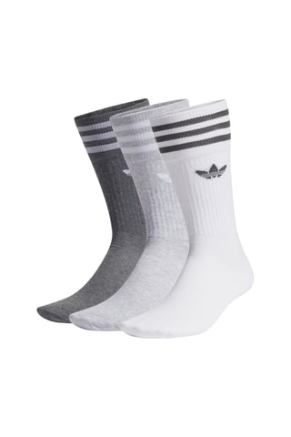 3 paires de chaussettes Solid - Gris foncé, gris clair et blanc