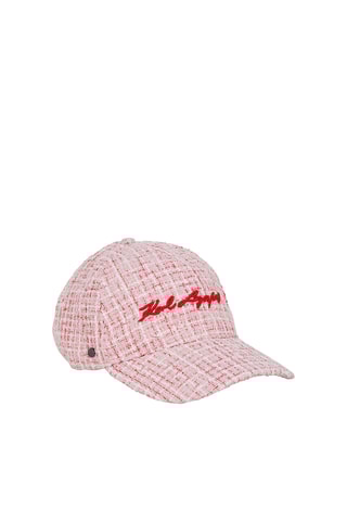 Casquette en tweed - Rose