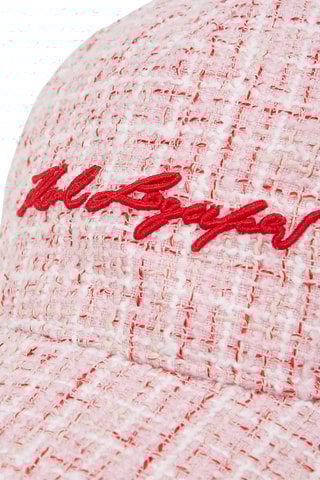 Casquette en tweed - Rose