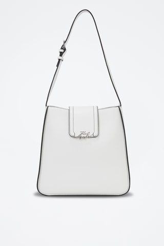 Sac porté épaule en cuir - Blanc