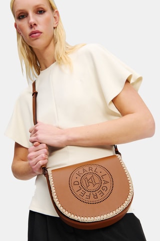 Sac bandoulière en cuir - Marron