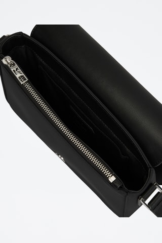 Sac bandoulière en cuir - Noir