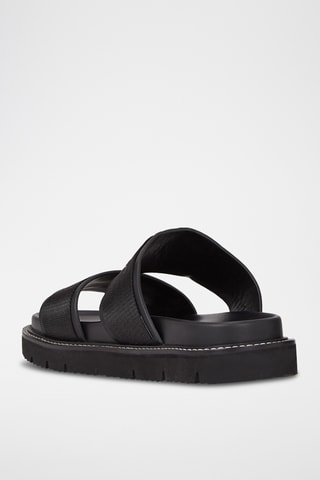 Mules en cuir - Noir