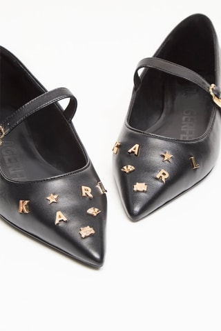 Ballerines en cuir - Noir  - masqué dde achats