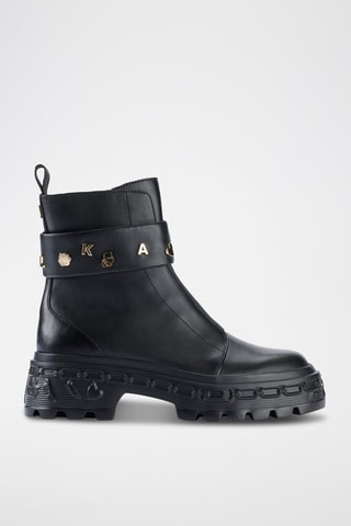 Bottines en cuir - Noir