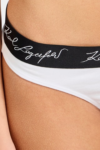 String en coton biologique - Blanc et noir