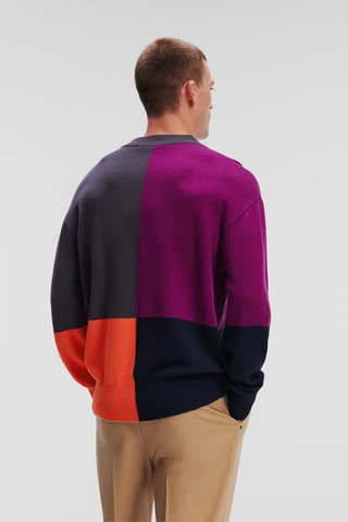 Pull en laine - Violet et gris