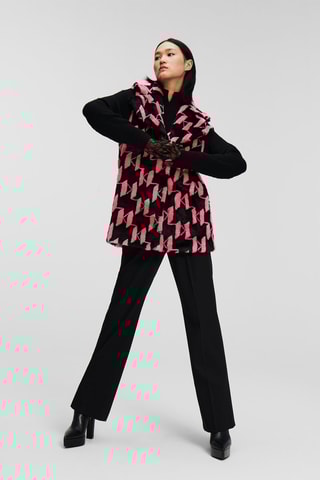 Gilet sans manches - Noir et rose