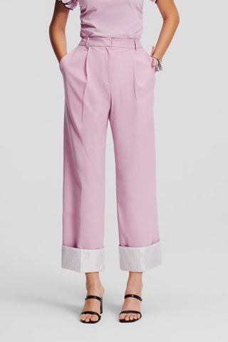 Pantalon en laine vierge - Rose