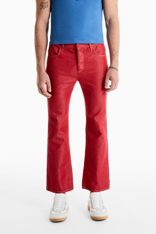 Pantalon flare - Rouge