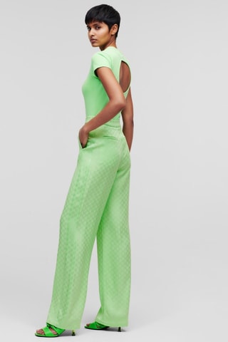 Pantalon taille haute - Vert