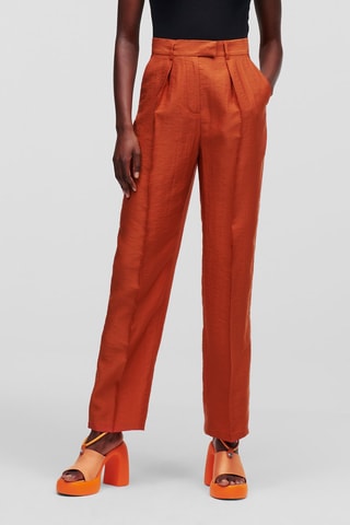 Pantalon taille haute - Rouge brique