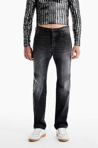 Jean droit en coton biologique - Noir