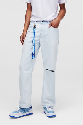 Jean relaxed en coton biologique - Bleu clair