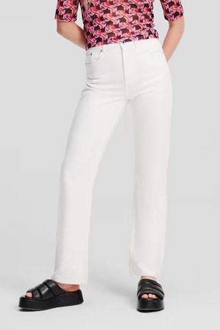 Jean droit en coton biologique - Blanc