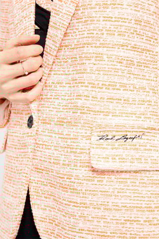 Veste en tweed - Orange et blanc