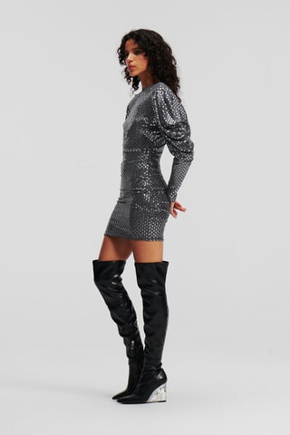 Robe fourreau - Argenté