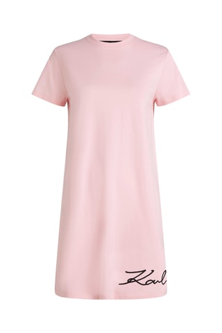 Robe droite en coton biologique - Rose