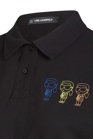 Robe polo en coton biologique - Noir