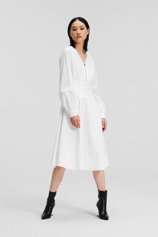 Robe patineuse en coton biologique - Blanc