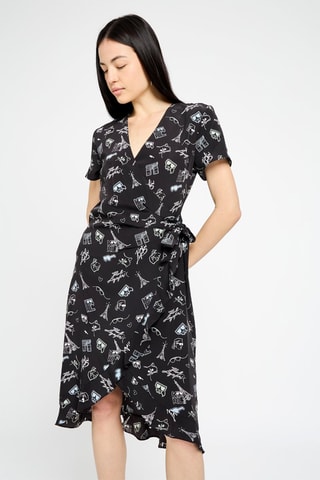 Robe portefeuille - Noir