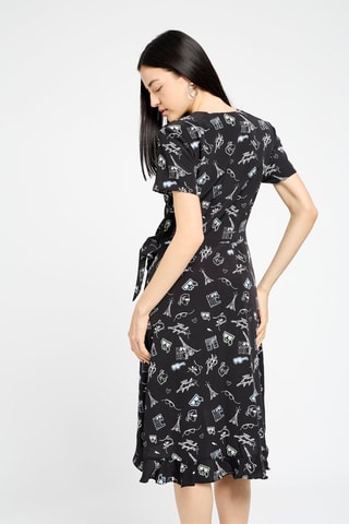 Robe portefeuille - Noir