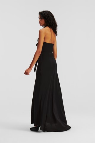 Robe longue en soie - Noir