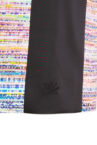 Robe bi-matière - Orange et noir