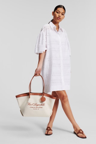 Robe chemise en coton biologique - Blanc