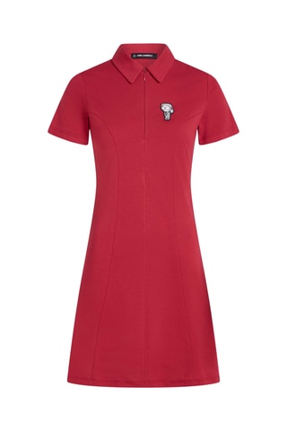 Robe polo en coton biologique - Rouge