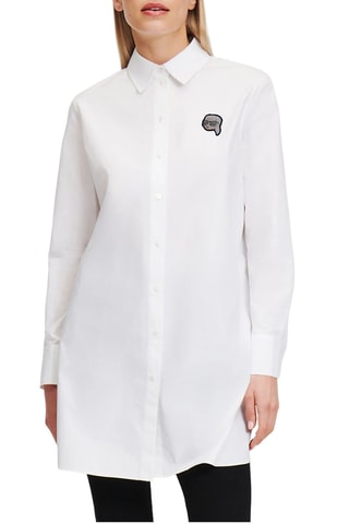 Chemisier en coton biologique - Blanc