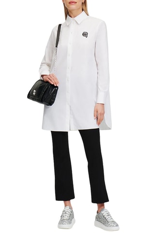 Chemisier en coton biologique - Blanc