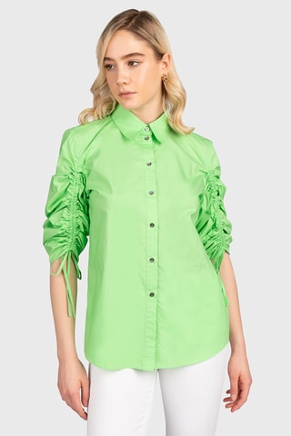 Chemisier en coton biologique - Vert clair