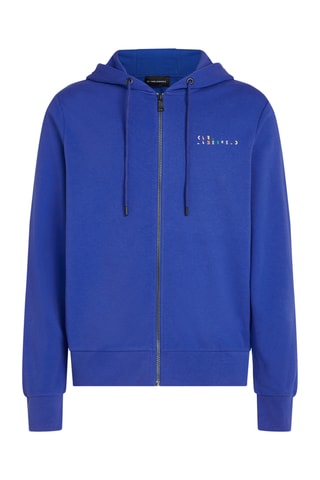 Sweat en coton biologique à capuche - Bleu